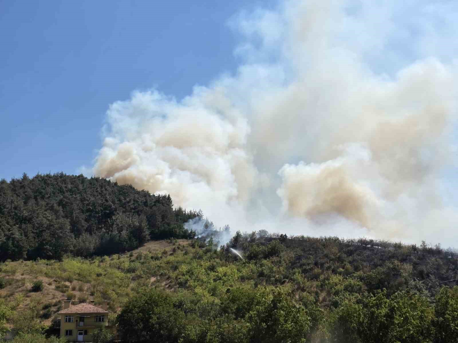 Dursunbey'de Otluk Alanda Başlayan Yangın Ormana Ulaştı