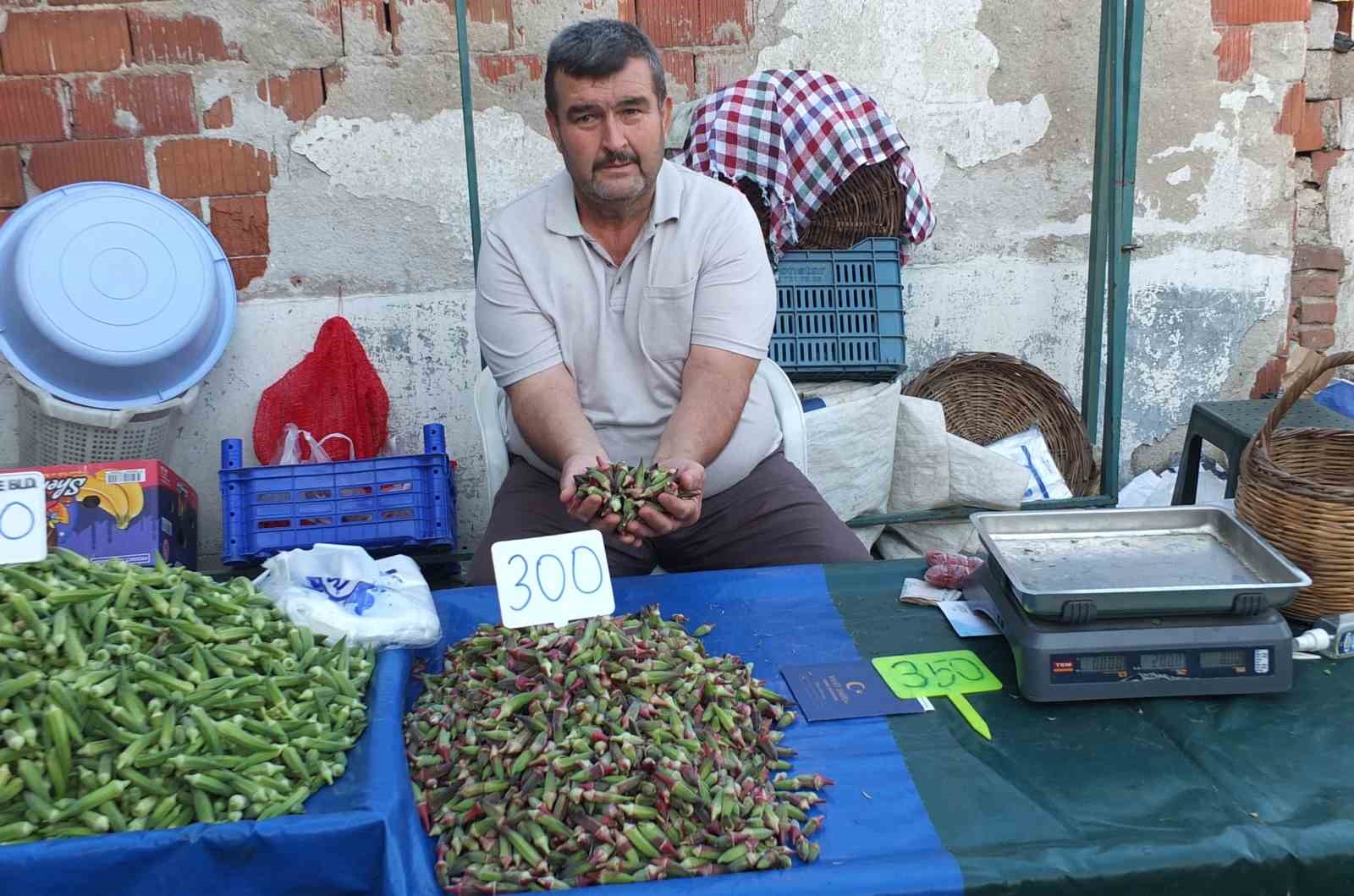 Burhaniye'de Kınalı Bamyaya Yoğun İlgi