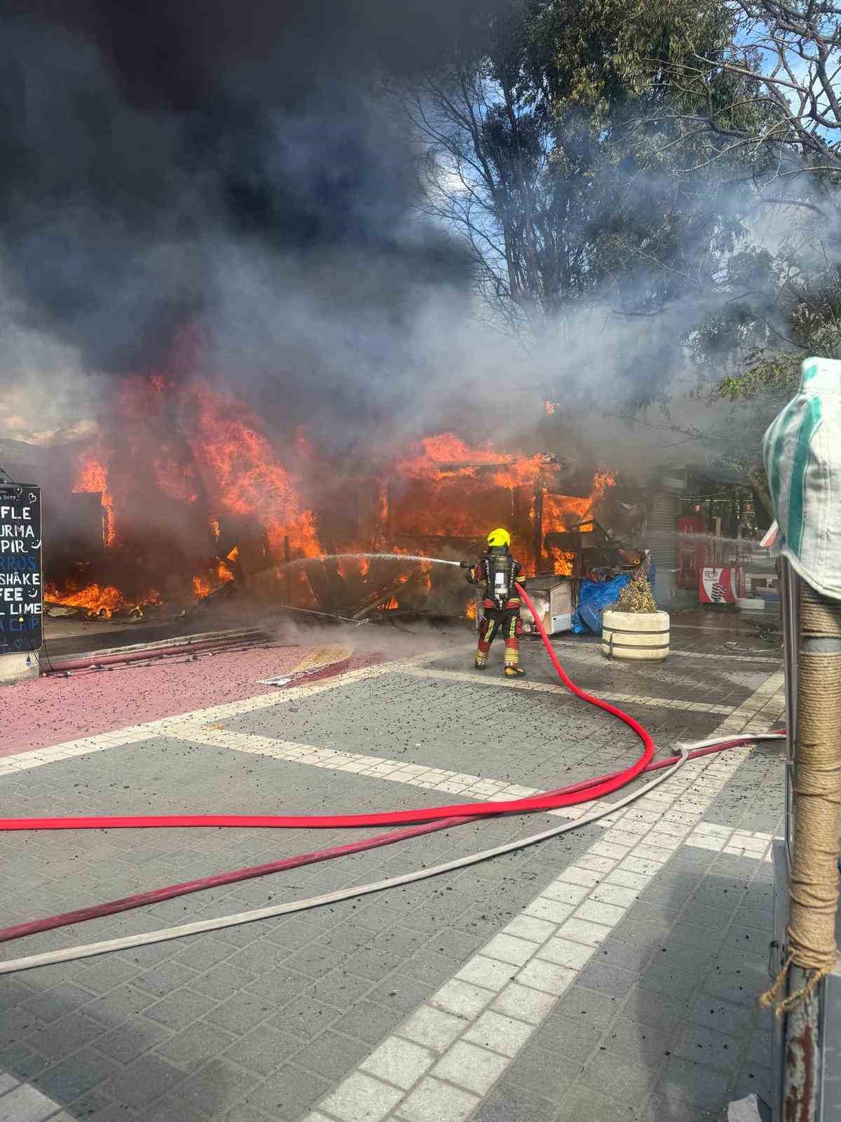 Edremit’te Yangın Paniği! İş Yerleri Tehlike Atlattı