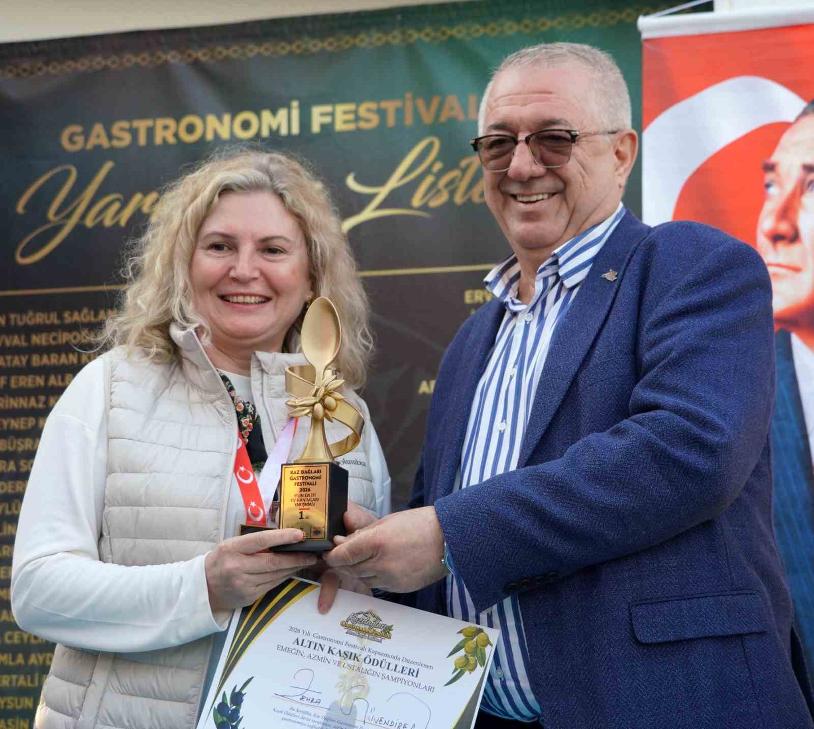 Kazdağları Gastronomi Festivali'nde Altın Kaşık Heyecanı! Ödüller Sahiplerini Buldu