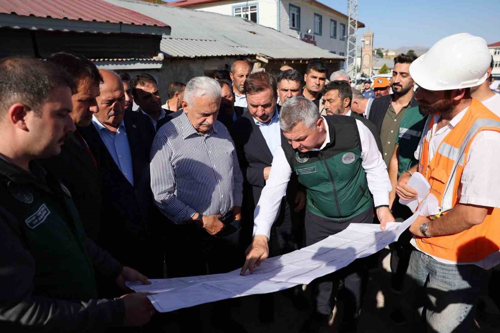 Binali Yıldırım Otlukbeli’nde Taşkın Koruma Projesini İnceledi
