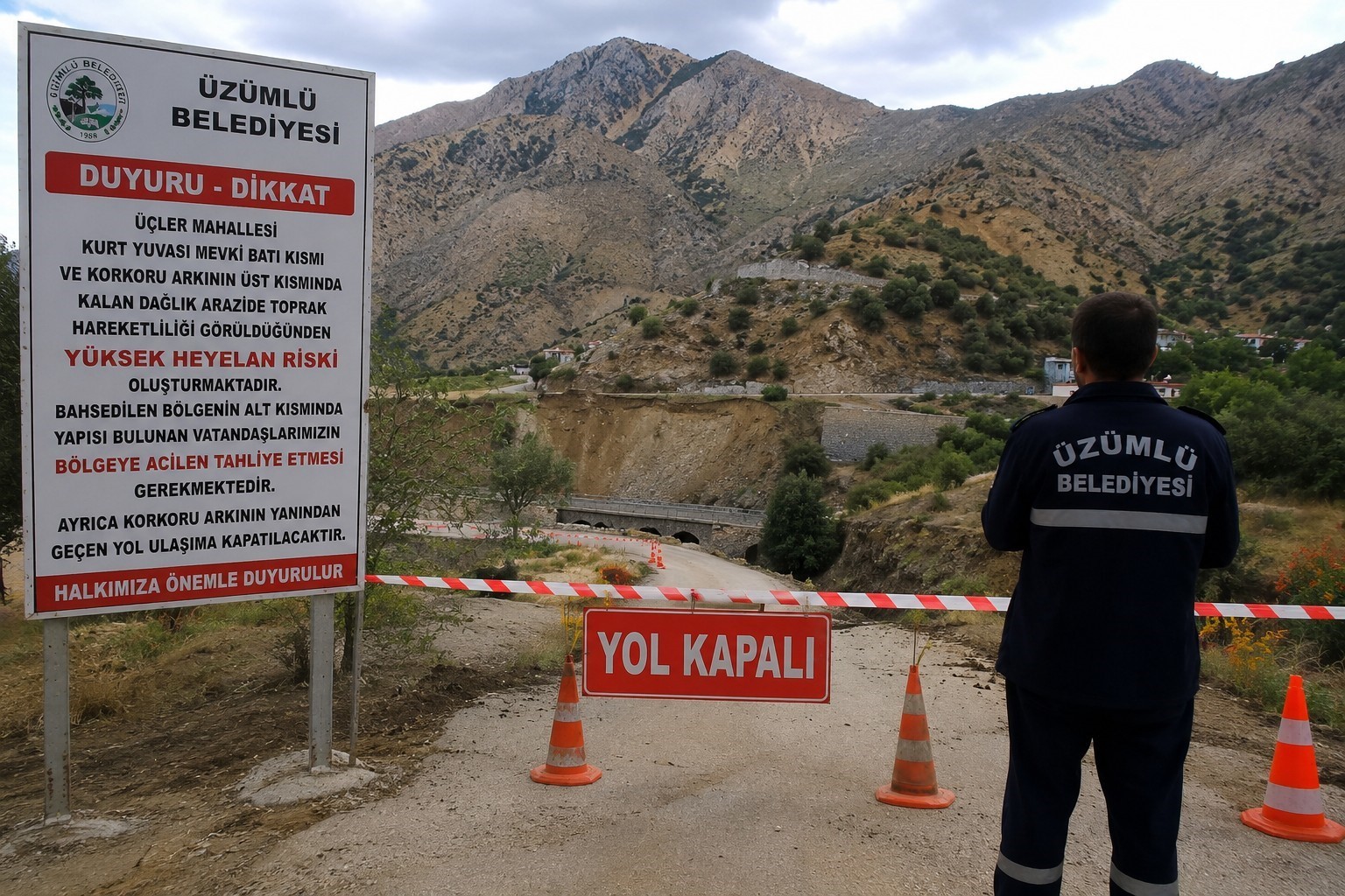 Üzümlü’de Heyelan Tehdidi: Tahliye Uyarısı Yapıldı