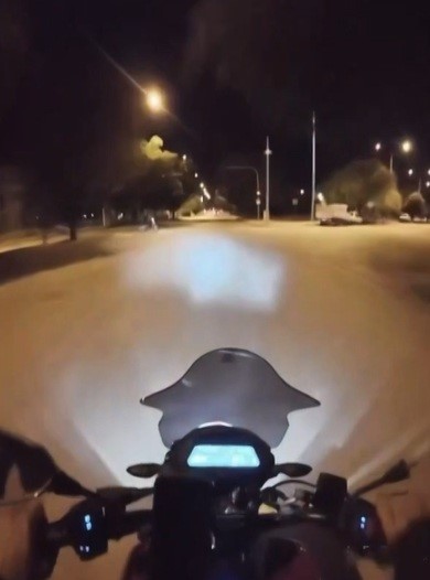 Erzincan'da Motosiklet Kazası Kask Kamerasına Yansıdı