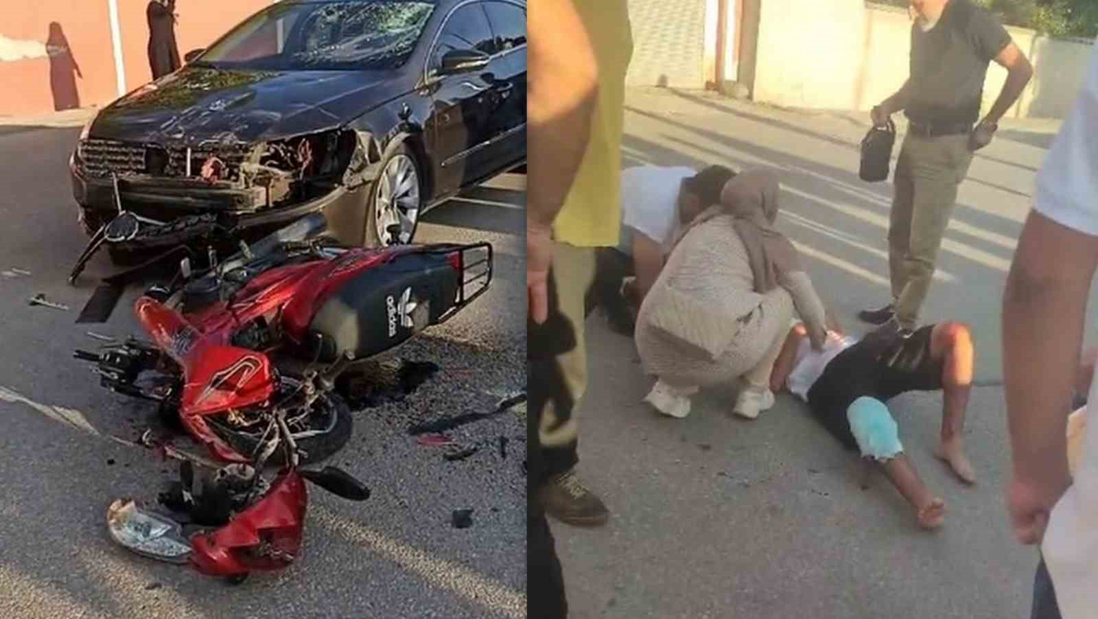 İzmir'de Otomobil ve Motosiklet Çarpıştı: İki Genç Yaralı