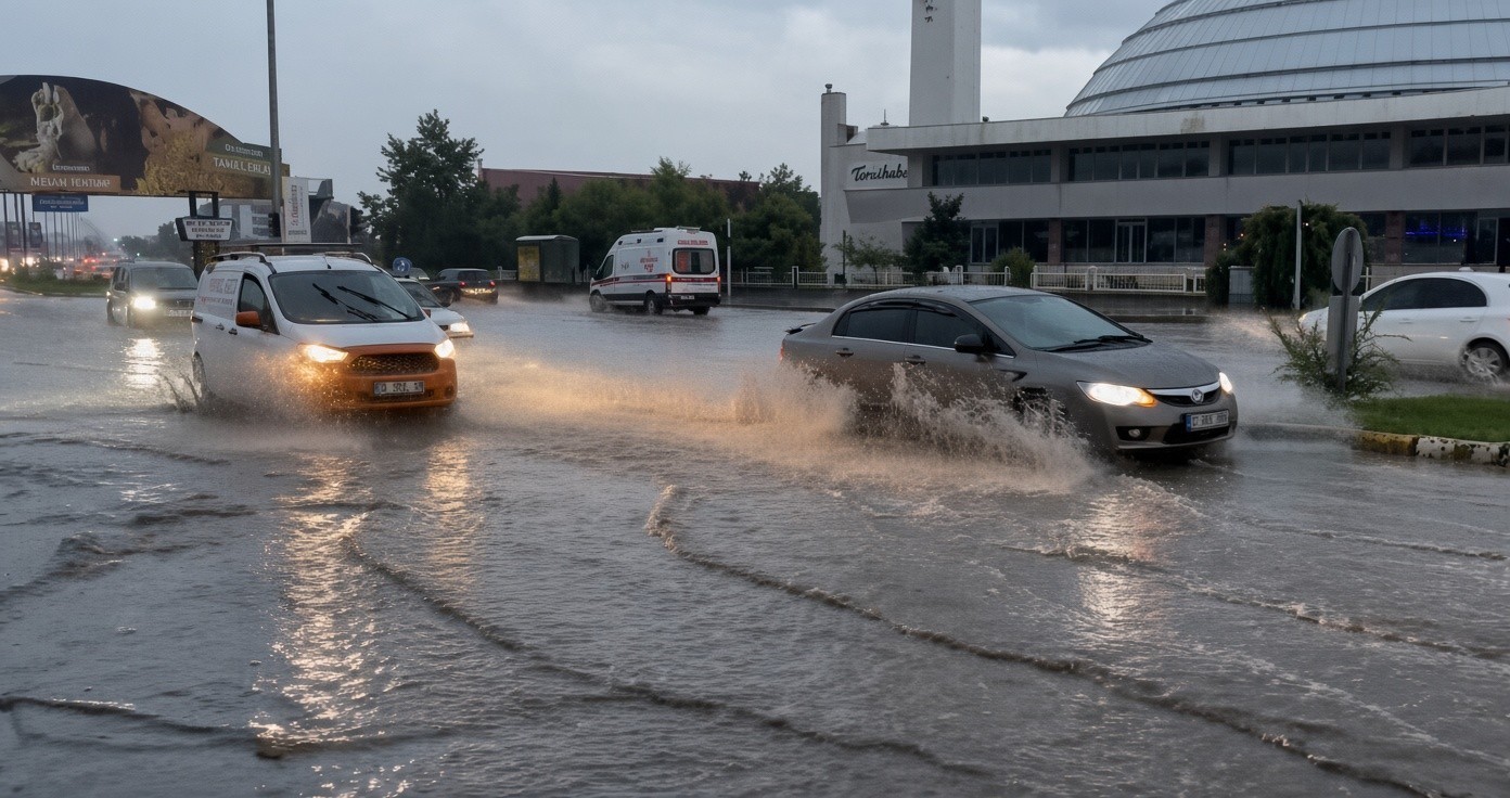 Erzincan'da Yağmurdan Sonra Şimşekler Gökyüzünü Aydınlattı