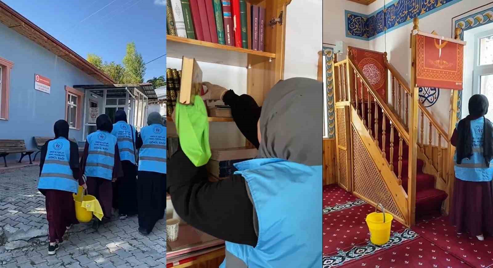Öğrenciler, Erzincan'da Camiyi Temizleyerek İbadethane Bilincini Güçlendirdi