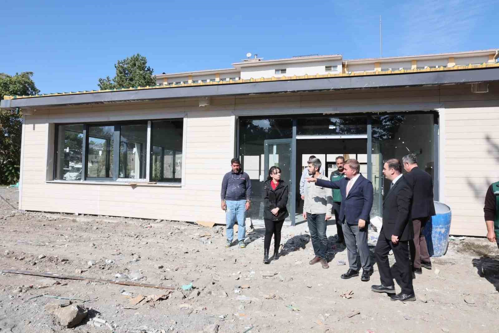 Vali Aydoğdu, Yeni Kütüphane ve Sosyal Tesis İnşaatını İnceledi