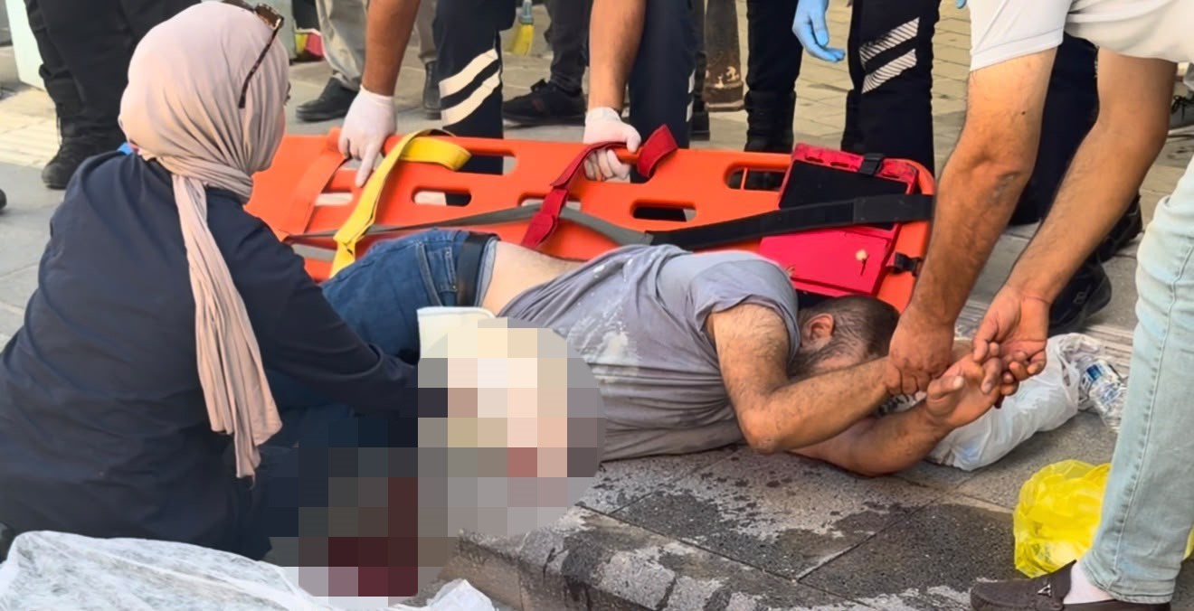 Alkolün etkisiyle bıçakla yaralanan adam hastaneye kaldırıldı